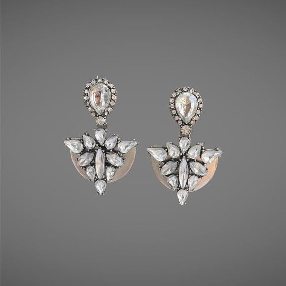 BAUBLEBAR Crystal And Silver Statement Drop Earrings - Picture 3 of 7